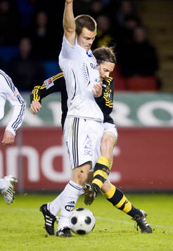 Mats Rubarth, AIK, springer in i Sverrir Gardarsson,