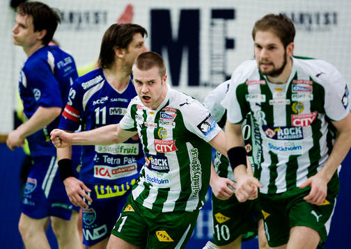 Hammarby - H 43: Erik Höglund, Hammarby, jubel