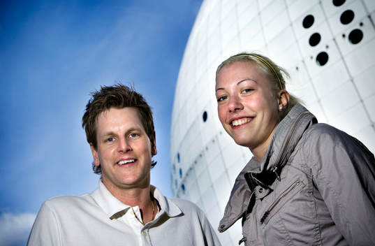 Presskonferens med finallagen. Nicklas Jihde och Emelie