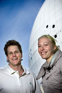 Presskonferens med finallagen. Nicklas Jihde och Emelie