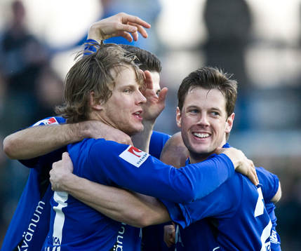 Alexander Prent och Sebastian Johansson, Halmstad. Glädje,