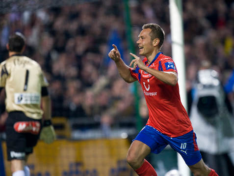 Fotboll, allsvenskan, Helsingborg, Marcus Lantz, jubel