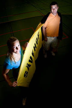 Frida Johansson och Erik Fritzon spelar båda i Sävehof