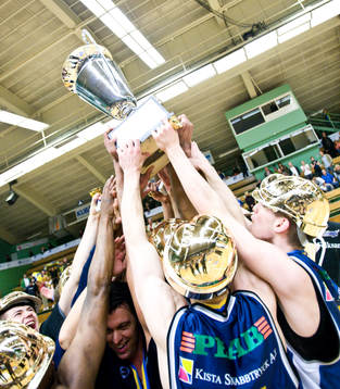 Solna vann SM-guld. Jubel, glädje, pokal, Svenska Mästare