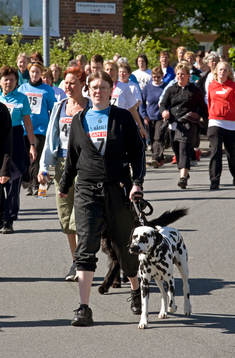 Tjej, tjejer, kvinnor, flickor. Hund