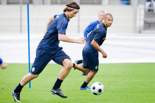 Zlatan Ibrahimovic och Henrik Larsson