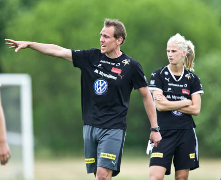 Andrée Jeglertz, tränare och Sofia Jakobsson