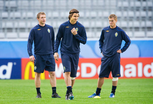 Kim Källström, Zlatan Ibrahimovic och Markus Rosenberg