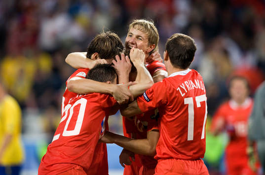 Igor Semshov, Roman Pavlyuchenko, Andrei Arshavin, och