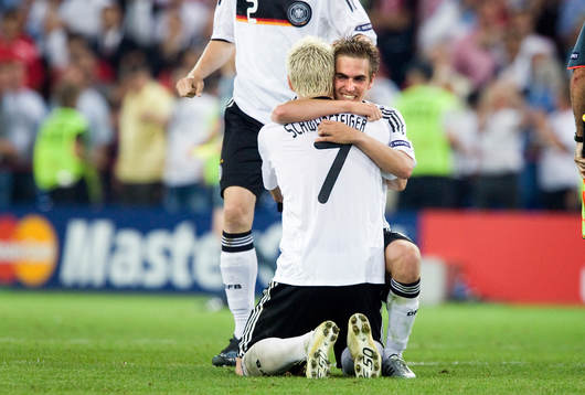 Philipp Lahm och Bastian Schweinsteiger, Tyskland, jubel