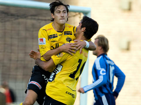 Stefan Ishizaki, och Denni Avdic, Elfsborg, jubel