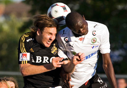 Nils-Eric Johansson, AIK och Bertin Samuel Zé Ndille,