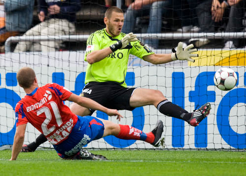 1-1, Christoffer Andersson förbi Daniel Örlund, målvakt