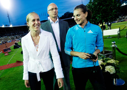Kajsa Bergqvist och Jelena Isinbajeva