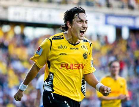 Stefan Ishizaki, Elfsborg, gör 3-0. Jubel