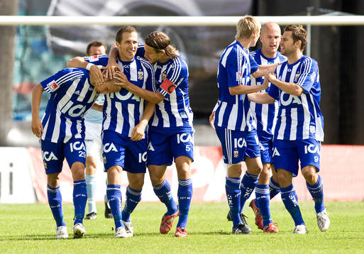 Robin Söder gör 1-0 till Göteborg, jubel