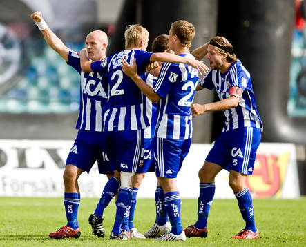 Jonas Wallerstedt, Göteborg, gör 2-0. Jubel