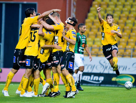Teddy Lucic gör 1-0 för Elfsborg. Jubel