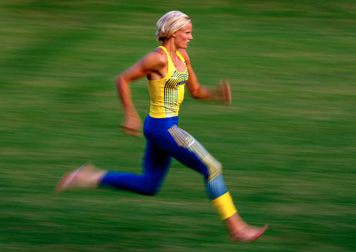 Carolina Klüft på träning