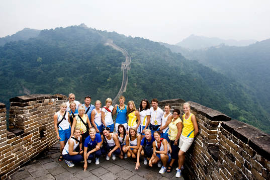 OS 2008, i Peking, Handboll, dam, Sverige, besökte