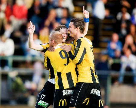 Erik Friberg gör 1-0 till Häcken. Jubel