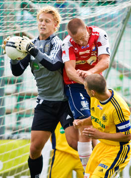 Jacob Augustsson, Pär Hansson, målvakt Ängelholm. Anders