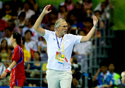 OS 2008 Handboll, Ulf Schefvert, förbundskapten Sverige,