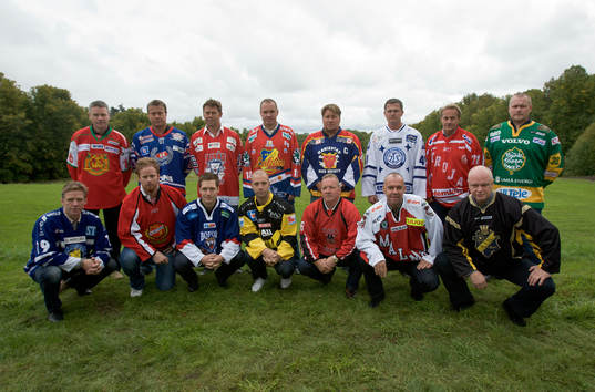 Övre raden från vänster, Harald Lückner, Mora, Charles