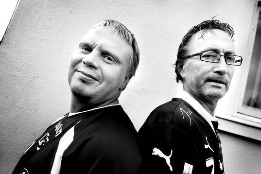 Ola Månsson, tränare, H43 och Ulf Sandgren, tränare, Lugi