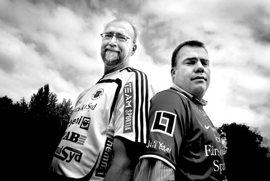 Torben Winther, tränare, Ystad IF och Krister Lindgren,