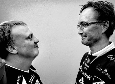 Ola Månsson,  tränare, H43 och Ulf Sandgren, tränare,