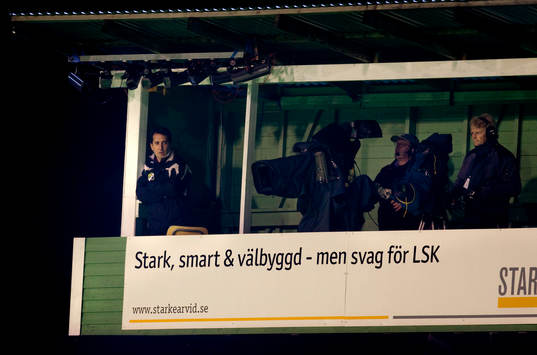 David Wilson, tränare, Ljungskile, fick följa matchen
