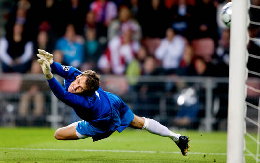 Andreas Isaksson, målvakt, PSV, släpper in 2-0