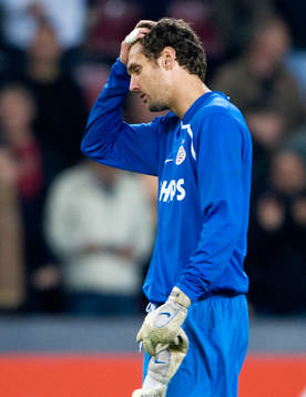 Andreas Isaksson, målvakt, PSV. Något besviken