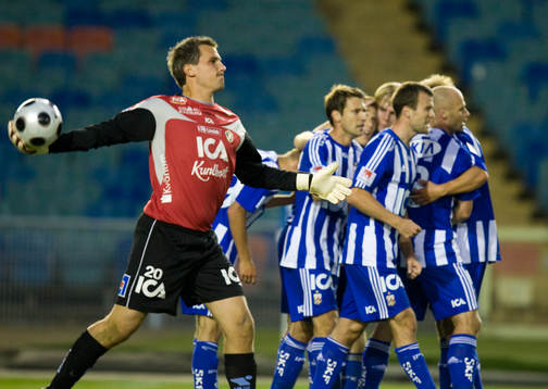 1-0, IFK Göteborg jubel, Magnus Bahne kastar ut bollen