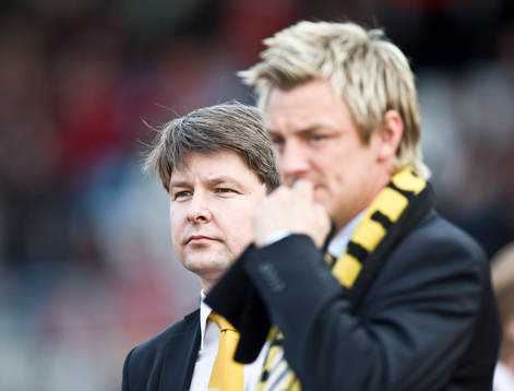 Bo Johansson, ordförande, bakom Mathias Svensson