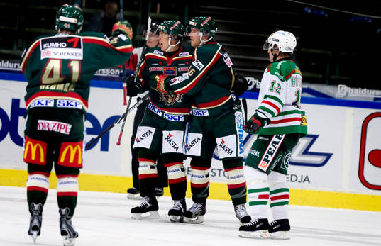 Oscar Hedman, Riku Hahl, Jonas Nordquist, Frölunda, jubel