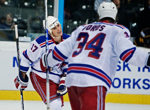 Brandon Dubinsky, New York Rangers, är glad