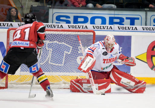 Johan Backlund, Målvakt Timrå och Victor Hedman, Modo