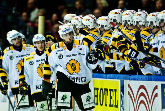David Runblad, Skellefteå, gör 1-1. Jubel