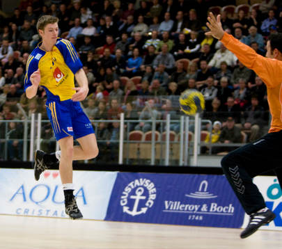 Debutanten Niclas Ekberg gör ett av sina 12 mål