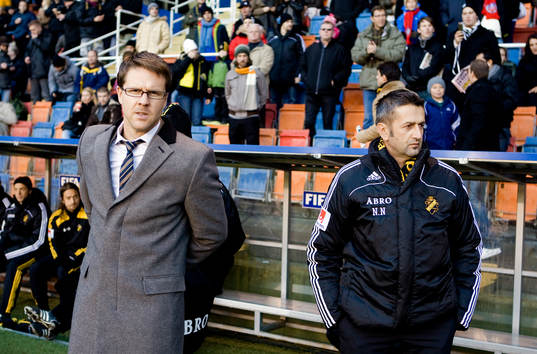 Rikard Norling, tränare och Nebojsa Novakovic,