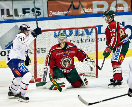 Jaroslav Hlinka gör 2-0 till Linköping. Johan Holmqvist,
