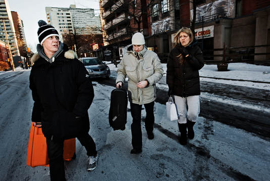 Niklas Wikegård, Chris Härenstam och Marie Lehmann bodde
