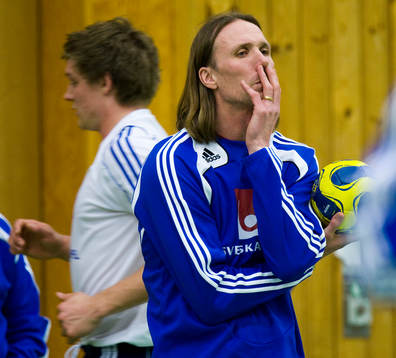 När A-laget tränat färdigt var det B-lagets tur, med