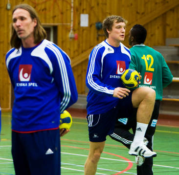 När A-laget tränat färdigt var det B-lagets tur, med