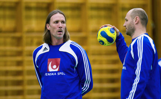 Förbundskapten Staffan Olsson och Ola Lindgren
