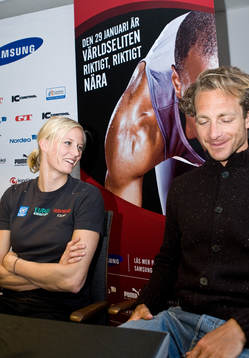 Carolina Klüft och Tim Lobinger