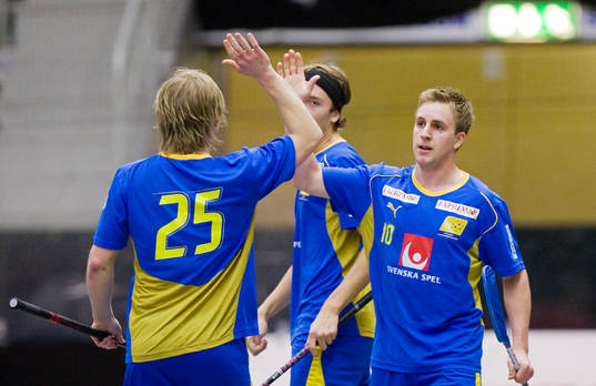 Christian Mattsson och Patrik Hagberg,  jubel