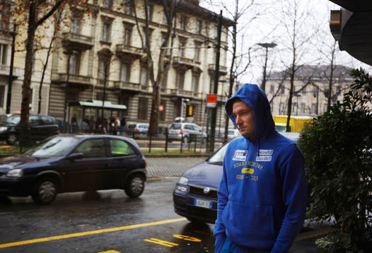 Linus Thörnblad i ett regnigt Turin
